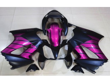 Matte Black & Pink 2002-2012 VFR800 Motorcycle Fairing