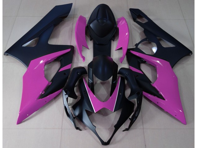 Matte Black & Pink 2005-2006 GSXR 1000 Motorcycle Fairing Matte Black & Pink 2005-2006 GSXR 1000 Motorcycle Fairing