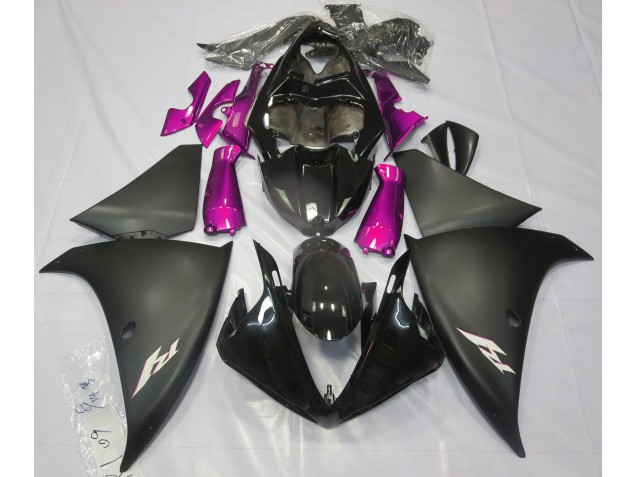 Matte Black & Pink 2009-2011 R1 Motorcycle Fairing Matte Black & Pink 2009-2011 R1 Motorcycle Fairing