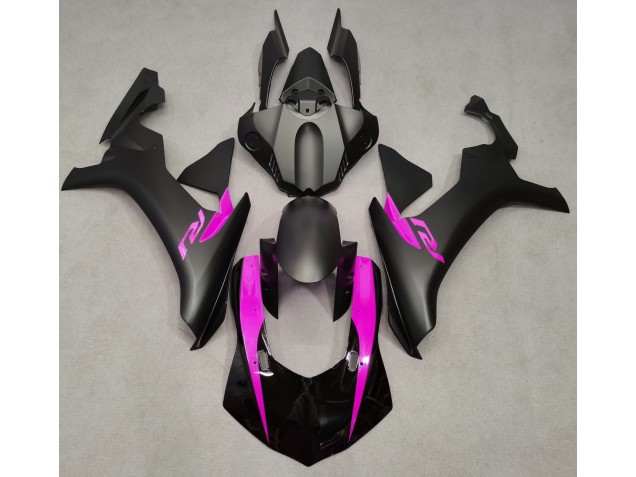 Matte Black & Pink 2015-2019 R1 Motorcycle Fairing Matte Black & Pink 2015-2019 R1 Motorcycle Fairing