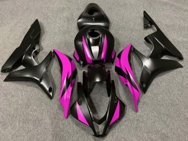 Matte Black & Pink Design 2007-2008 CBR600RR Motorcycle Fairing