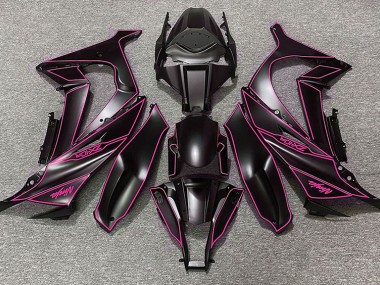 Matte Black & Pink Lining 2011-2015 ZX10R Motorcycle Fairing