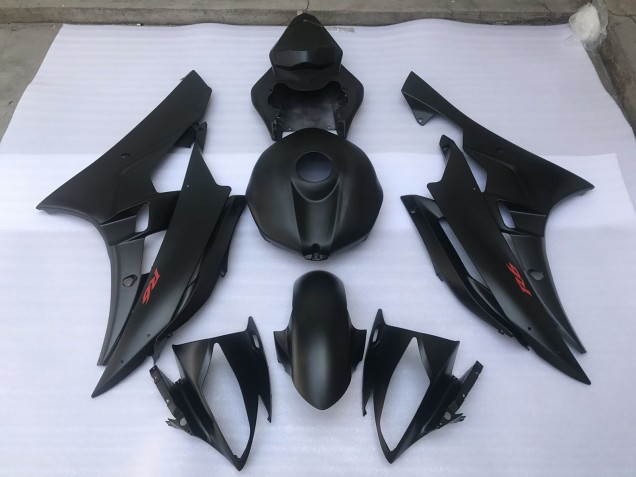 Matte Black Plain 2006-2007 R6 Motorcycle Fairing Matte Black Plain 2006-2007 R6 Motorcycle Fairing