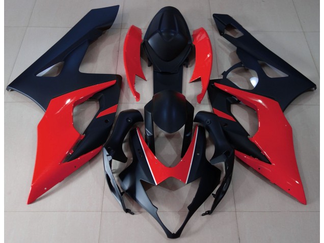 Matte Black & Red 2005-2006 GSXR 1000 Motorcycle Fairing Matte Black & Red 2005-2006 GSXR 1000 Motorcycle Fairing