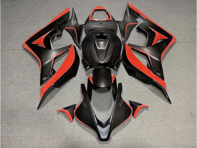 Matte Black & Red 2007-2008 CBR600RR Motorcycle Fairing Matte Black & Red 2007-2008 CBR600RR Motorcycle Fairing