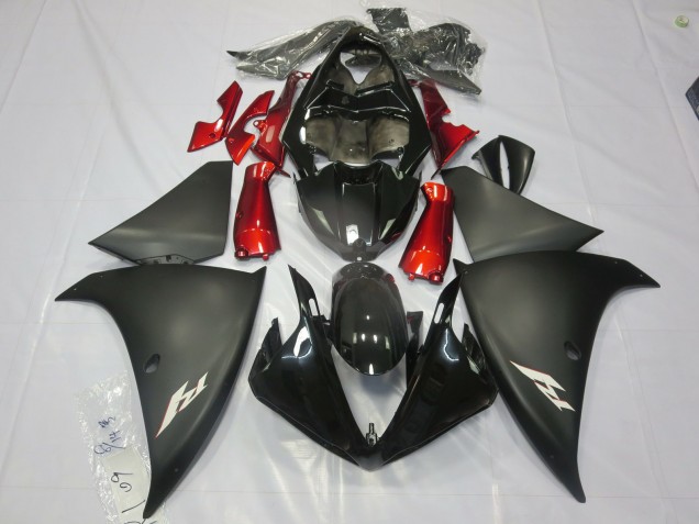 Matte Black Red 2012-2014 R1 Motorcycle Fairing Matte Black Red 2012-2014 R1 Motorcycle Fairing