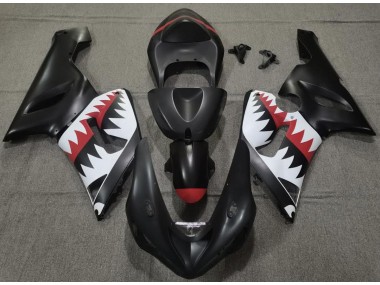 Matte Black Shark 2005-2006 ZX6R Motorcycle Fairing