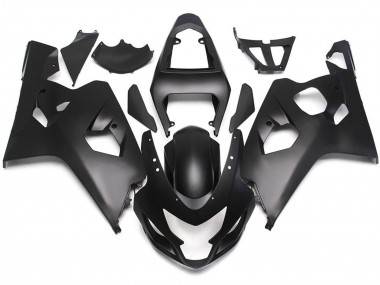 Matte Black Style with Red Decals 2004-2005 GSXR 600-750 Motorcycle Fairing