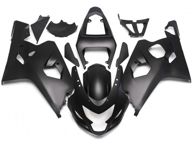 Matte Black Style with Red Decals 2004-2005 GSXR 600-750 Motorcycle Fairing Matte Black Style with Red Decals 2004-2005 GSXR 600-750 Motorcycle Fairing