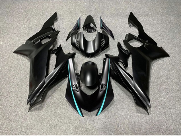 Matte Black & Teal Accents 2017-2021 R6 Motorcycle Fairing Matte Black & Teal Accents 2017-2021 R6 Motorcycle Fairing