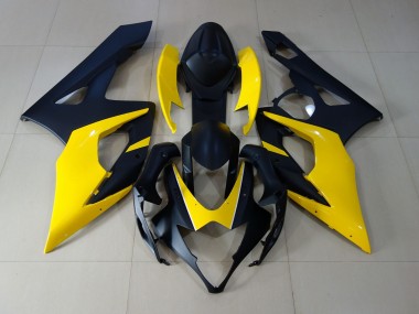 Matte Black & Yellow 2005-2006 GSXR 1000 Motorcycle Fairing