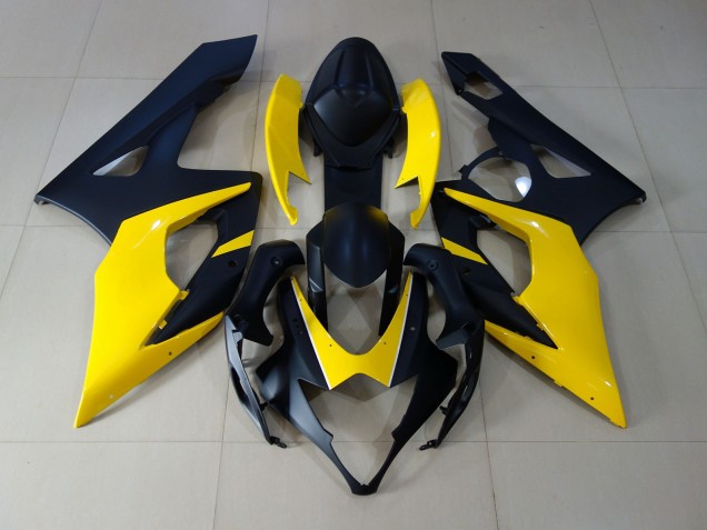 Matte Black & Yellow 2005-2006 GSXR 1000 Motorcycle Fairing Matte Black & Yellow 2005-2006 GSXR 1000 Motorcycle Fairing