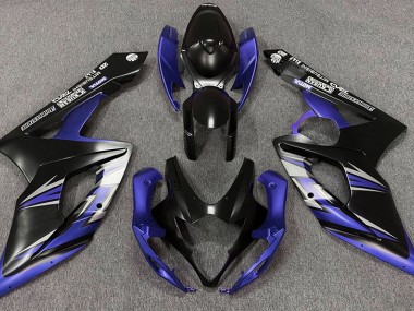 Matte Black and Blue 2005-2006 GSXR 1000 Motorcycle Fairing