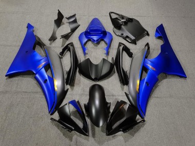 Matte Black and Blue 2008-2016 R6 Motorcycle Fairing