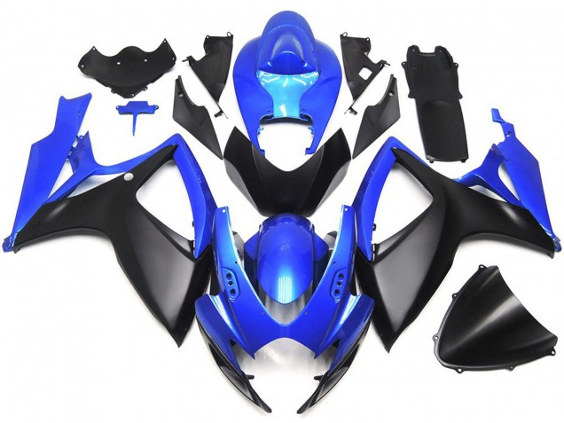 Matte Black and Blue OEM Custom Style 2006-2007 GSXR 600-750 Motorcycle Fairing Matte Black and Blue OEM Custom Style 2006-2007 GSXR 600-750 Motorcycle Fairing