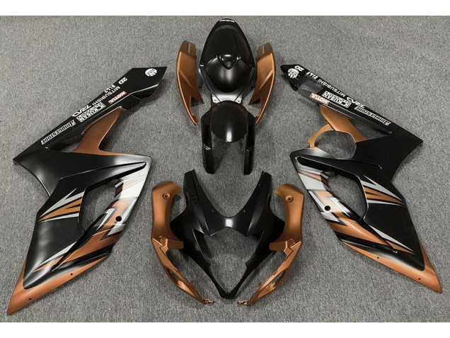 Matte Black and Bronze 2005-2006 GSXR 1000 Motorcycle Fairing Matte Black and Bronze 2005-2006 GSXR 1000 Motorcycle Fairing