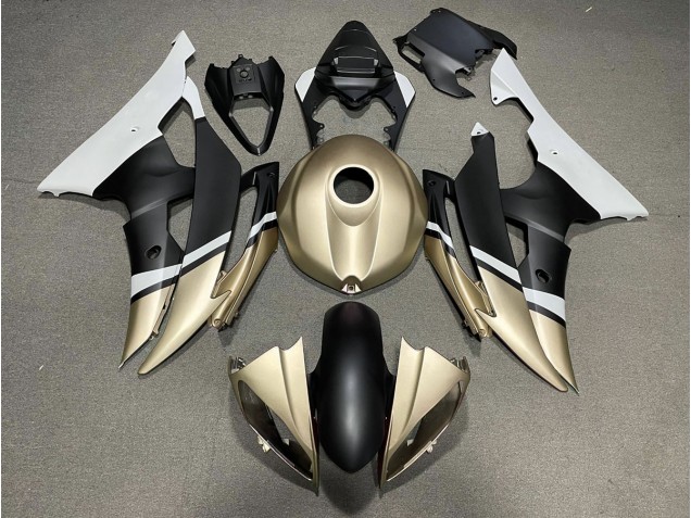 Matte Black and Gold 2008-2016 R6 Motorcycle Fairing Matte Black and Gold 2008-2016 R6 Motorcycle Fairing