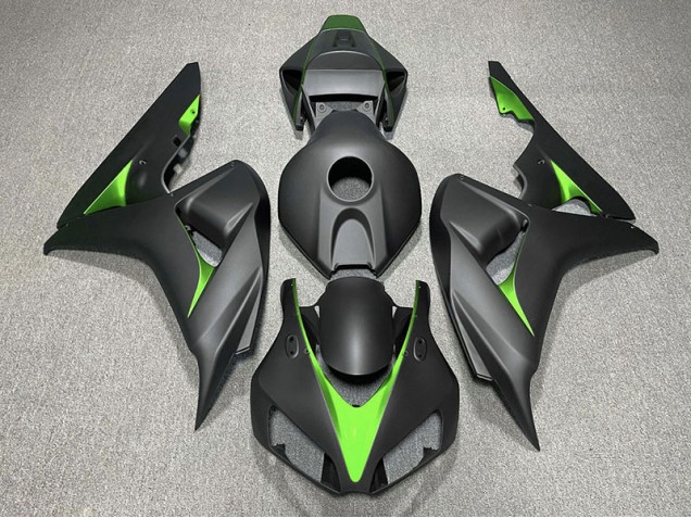 Matte Black and Green 2006-2007 CBR1000RR Motorcycle Fairing Matte Black and Green 2006-2007 CBR1000RR Motorcycle Fairing