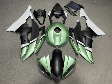 Matte Black and Green 2008-2016 R6 Motorcycle Fairing