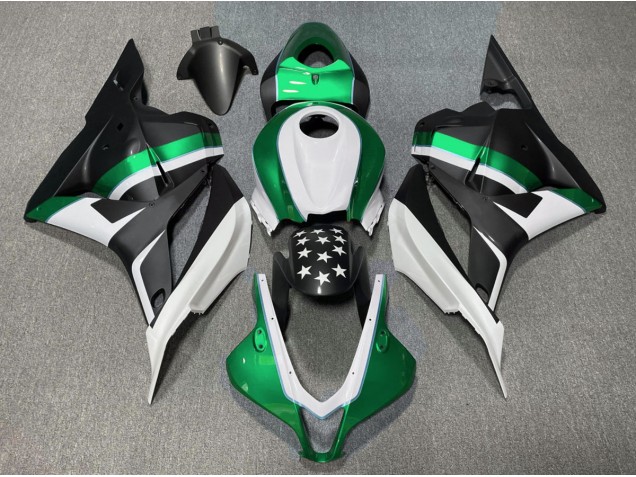 Matte Black and Green Star 2009-2012 CBR600RR Motorcycle Fairing Matte Black and Green Star 2009-2012 CBR600RR Motorcycle Fairing