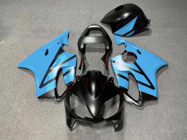 Matte Black and Light Blue 2001-2003 CBR600 F4i Motorcycle Fairing Matte Black and Light Blue 2001-2003 CBR600 F4i Motorcycle Fairing