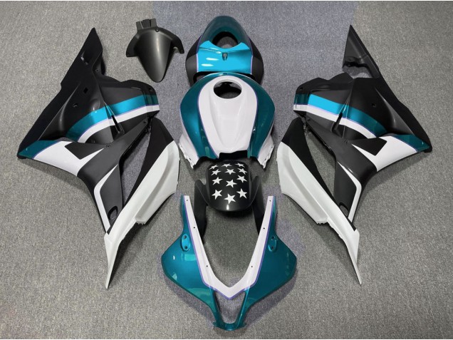 Matte Black and Light Blue Star 2009-2012 CBR600RR Motorcycle Fairing Matte Black and Light Blue Star 2009-2012 CBR600RR Motorcycle Fairing