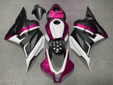 Matte Black and Pink Star 2009-2012 CBR600RR Motorcycle Fairing