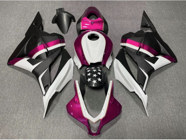 Matte Black and Pink Star 2009-2012 CBR600RR Motorcycle Fairing Matte Black and Pink Star 2009-2012 CBR600RR Motorcycle Fairing