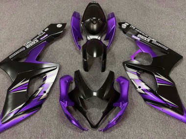 Matte Black and Purple 2005-2006 GSXR 1000 Motorcycle Fairing