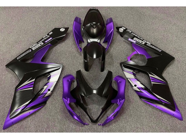 Matte Black and Purple 2005-2006 GSXR 1000 Motorcycle Fairing Matte Black and Purple 2005-2006 GSXR 1000 Motorcycle Fairing