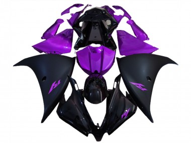 Matte Black and Purple 2012-2014 R1 Motorcycle Fairing