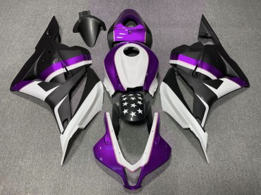 Matte Black and Purple Star 2009-2012 CBR600RR Motorcycle Fairing