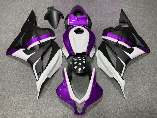 Matte Black and Purple Star 2009-2012 CBR600RR Motorcycle Fairing Matte Black and Purple Star 2009-2012 CBR600RR Motorcycle Fairing
