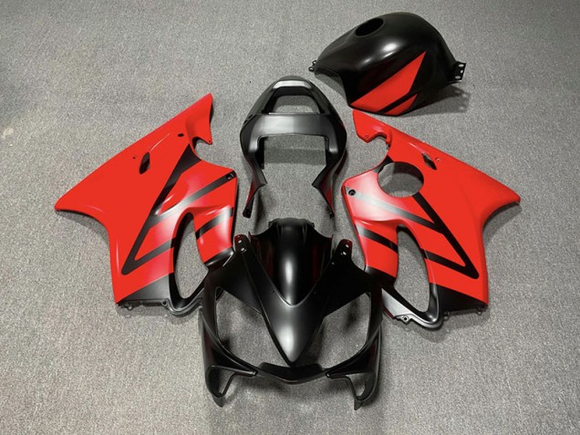 Matte Black and Red 2001-2003 CBR600 F4i Motorcycle Fairing Matte Black and Red 2001-2003 CBR600 F4i Motorcycle Fairing