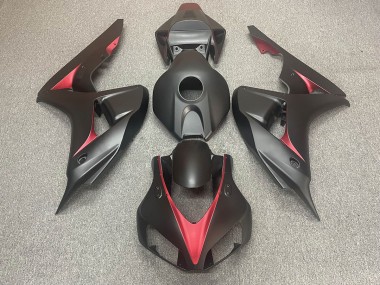 Matte Black and Red 2006-2007 CBR1000RR Motorcycle Fairing