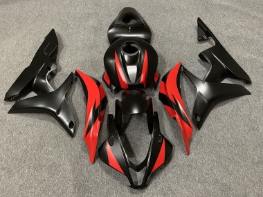 Matte Black and Red 2007-2008 CBR600RR Motorcycle Fairing