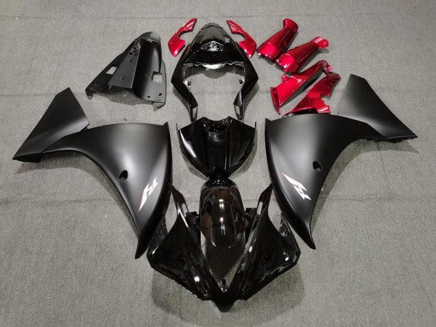 Matte Black and Red 2009-2011 R1 Motorcycle Fairing Matte Black and Red 2009-2011 R1 Motorcycle Fairing