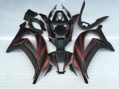Matte Black and Red 2011-2015 ZX10R Motorcycle Fairing