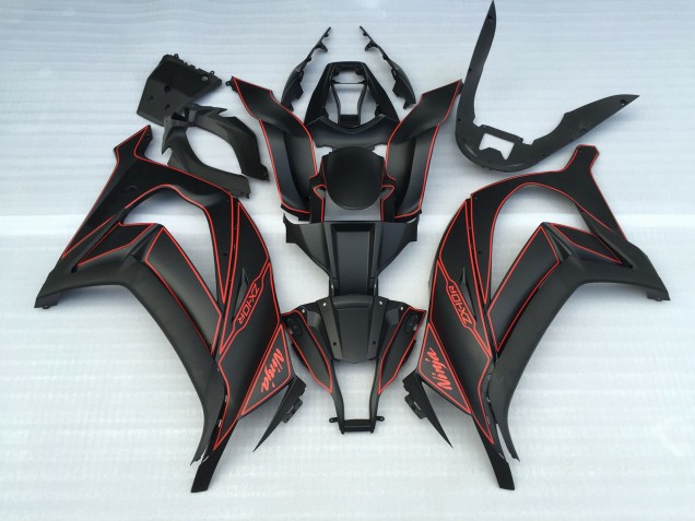 Matte Black and Red 2011-2015 ZX10R Motorcycle Fairing Matte Black and Red 2011-2015 ZX10R Motorcycle Fairing
