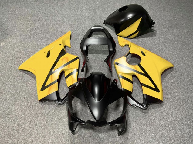 Matte Black and Yellow 2001-2003 CBR600 F4i Motorcycle Fairing Matte Black and Yellow 2001-2003 CBR600 F4i Motorcycle Fairing