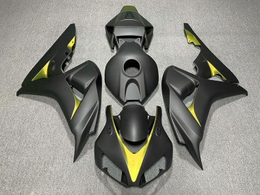 Matte Black and Yellow 2006-2007 CBR1000RR Motorcycle Fairing