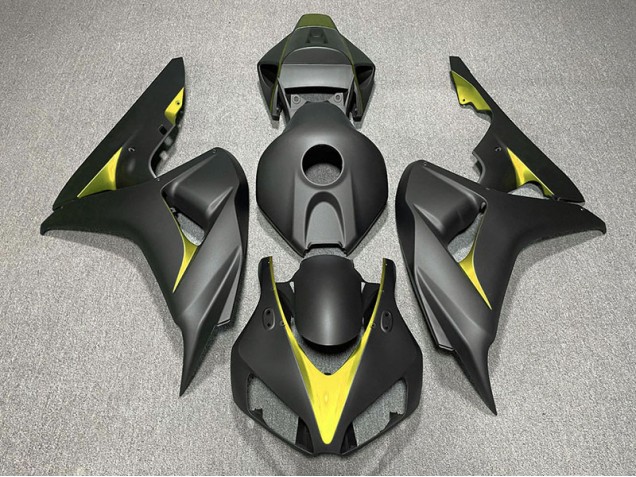 Matte Black and Yellow 2006-2007 CBR1000RR Motorcycle Fairing Matte Black and Yellow 2006-2007 CBR1000RR Motorcycle Fairing