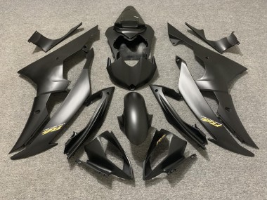 Matte Black with Gold Logo 2008-2016 R6 Motorcycle Fairing