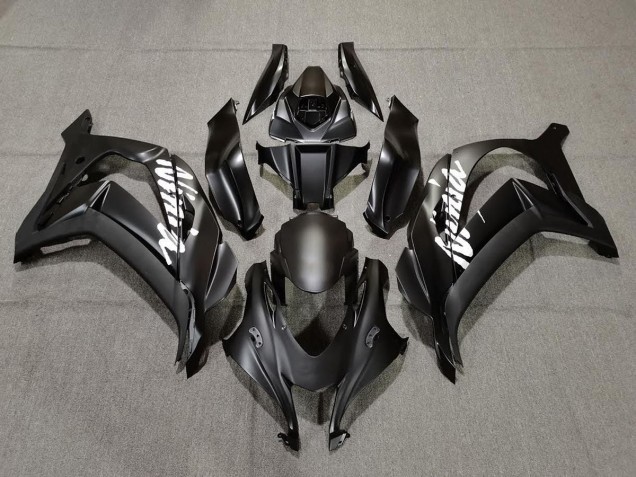 Matte Black with White 2016-2019 ZX10R Motorcycle Fairing Matte Black with White 2016-2019 ZX10R Motorcycle Fairing