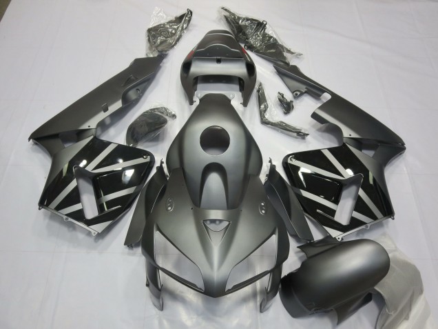 Matte Grey & Black 2005-2006 CBR600RR Motorcycle Fairing Matte Grey & Black 2005-2006 CBR600RR Motorcycle Fairing