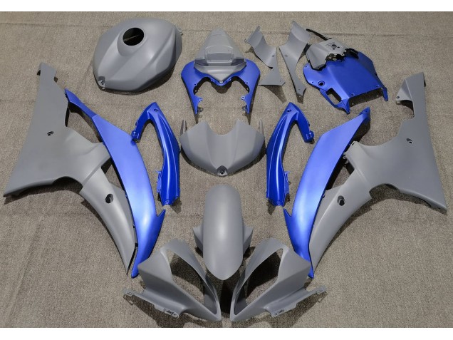Matte Grey & Blue 2008-2016 R6 Motorcycle Fairing Matte Grey & Blue 2008-2016 R6 Motorcycle Fairing