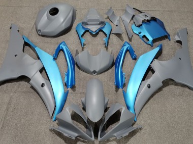 Matte Grey & Sky Blue 2008-2016 R6 Motorcycle Fairing