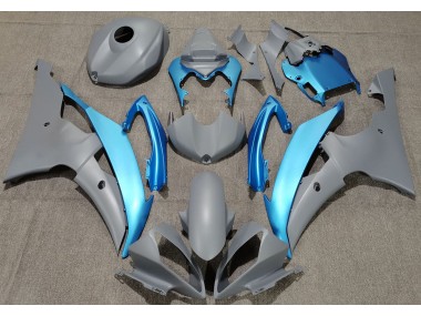Matte Grey & Sky Blue 2008-2016 R6 Motorcycle Fairing