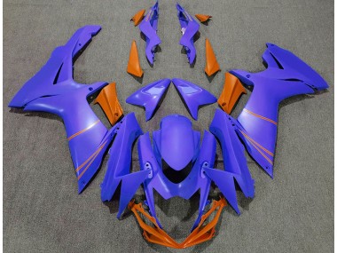 Matte Ocean Blue & Orange 2011-2024 GSXR 600-750 Motorcycle Fairing