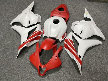 Matte Red / White 2009-2012 CBR600RR Motorcycle Fairing